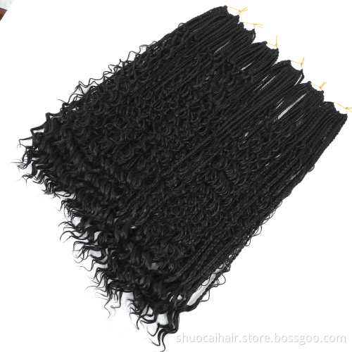Bohomian River Goddess Faux Locs Box Braid Curly Crochet Hair Braids Senegal Twist Hair Braiding Hair Extension accessories Soft